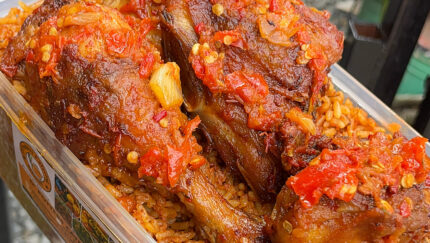 2.4L Jollof Rice with 4 Chicken